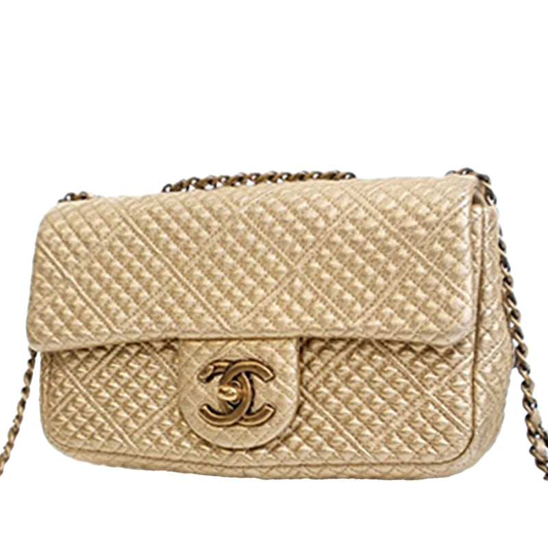 Small Micro Quilted Metallic Lambskin Coin Flap - Image 2