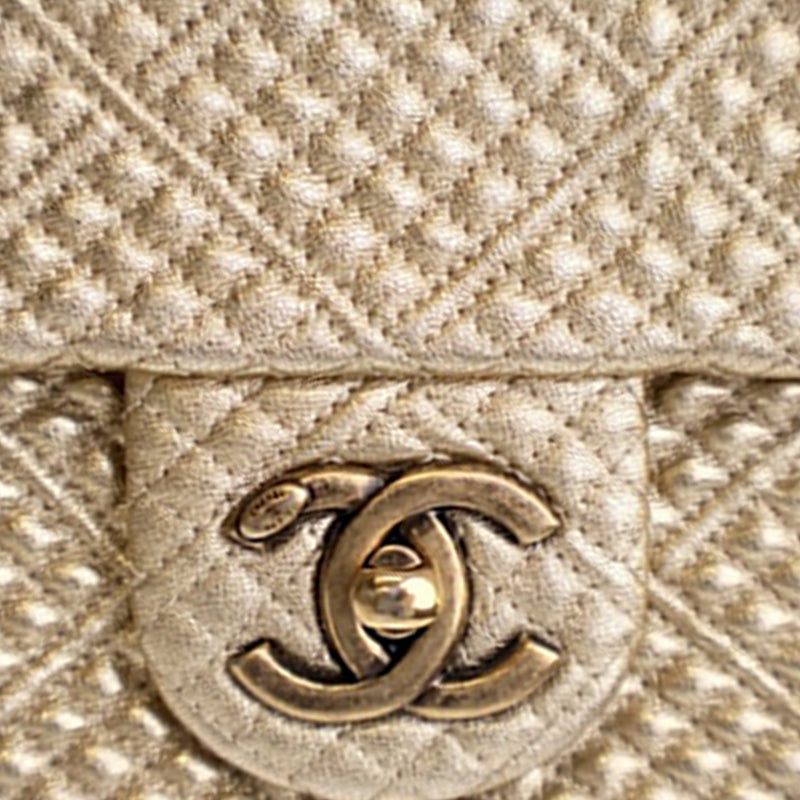 Small Micro Quilted Metallic Lambskin Coin Flap - Image 7