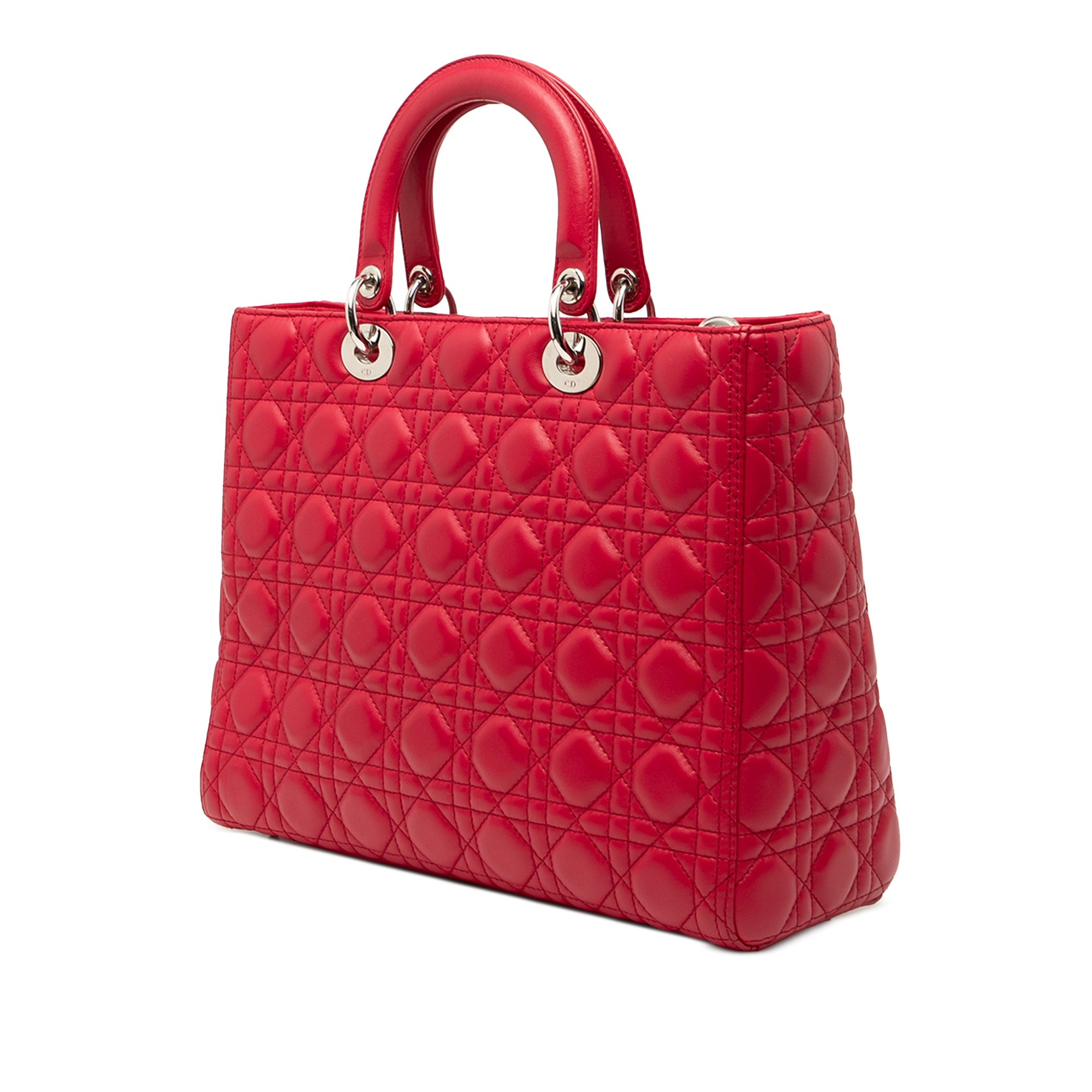 Large Lambskin Cannage Lady Dior - Image 2