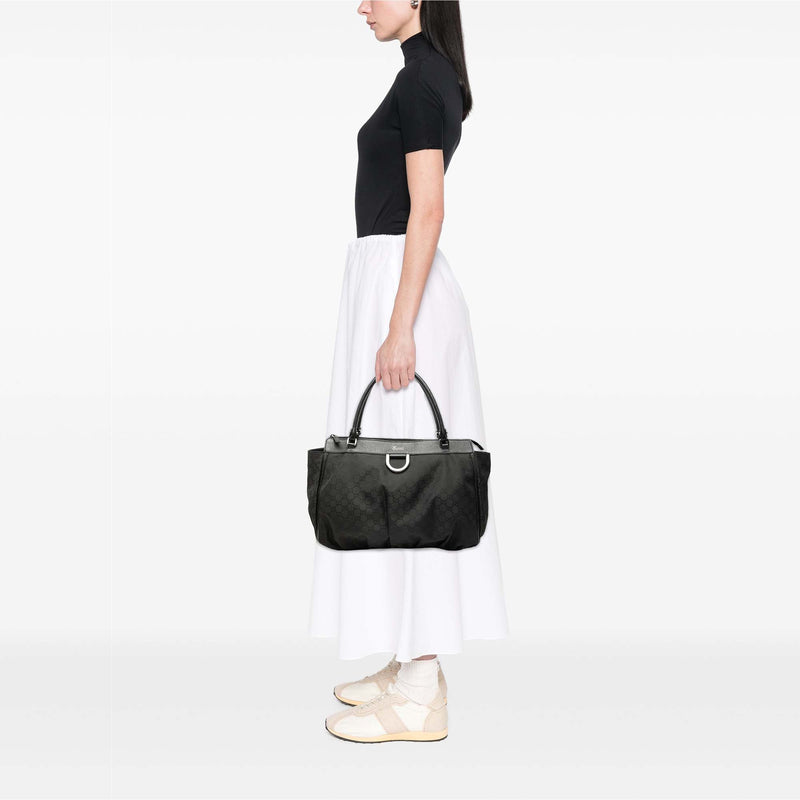 Large GG Nylon Abbey D Ring Tote - Image 7