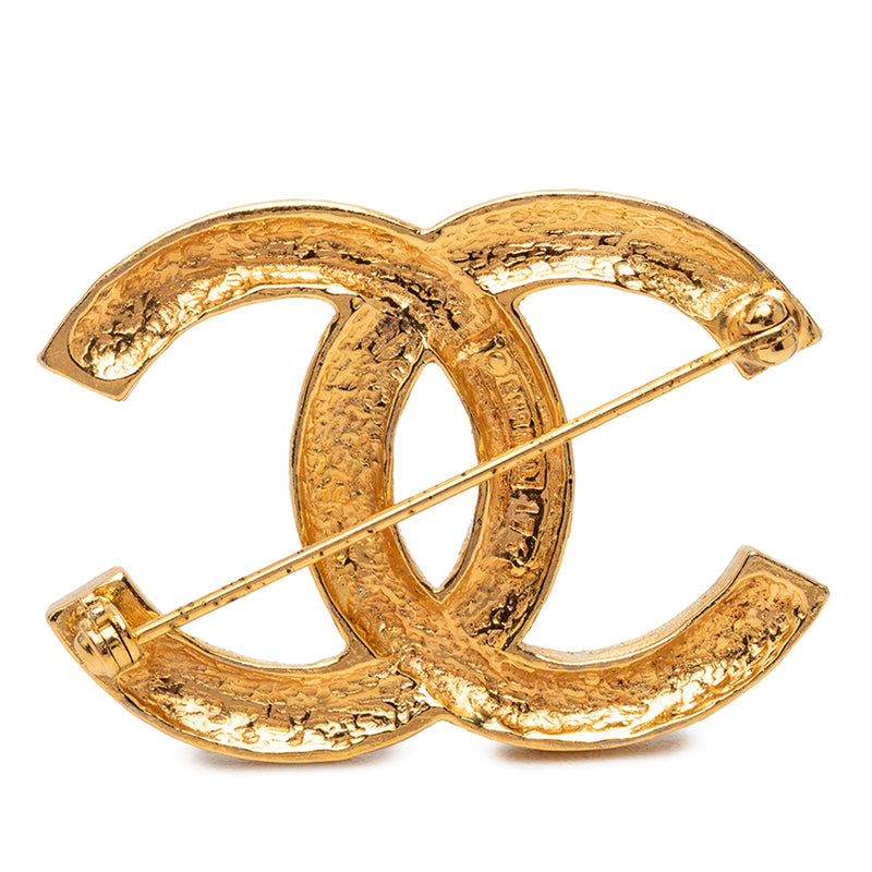 CC Gold Plated Strass Brooch - Image 2