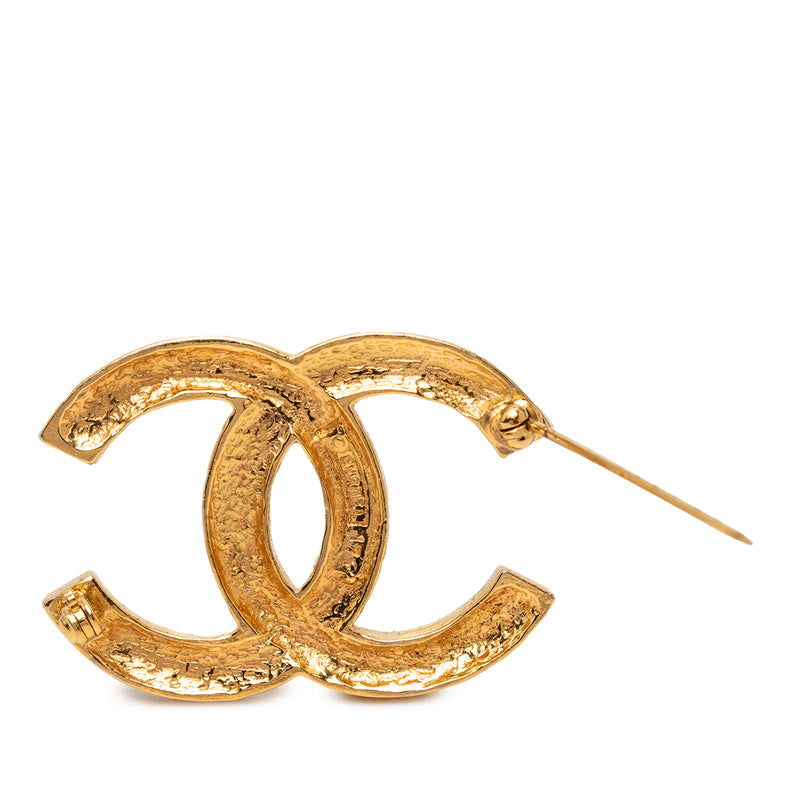 CC Gold Plated Strass Brooch - Image 3