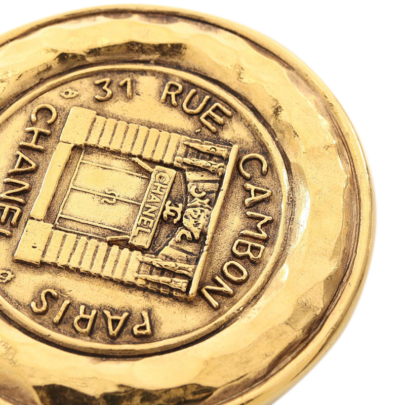 Gold Plated 31 Rue Cambon Round Brooch - Image 4