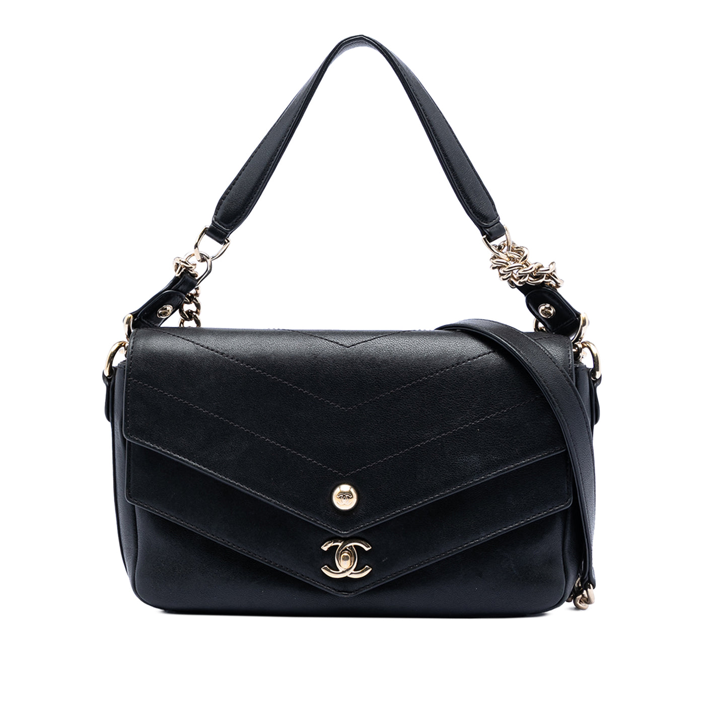 Mini Quilted Sheepskin Double Chevron Flap - Image 1
