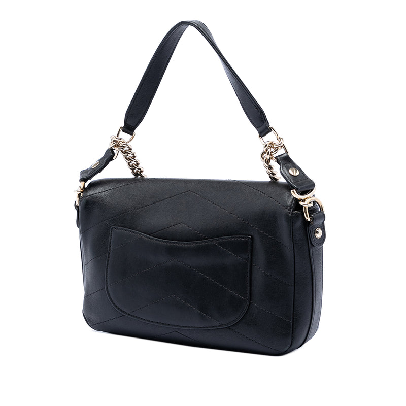 Mini Quilted Sheepskin Double Chevron Flap - Image 2