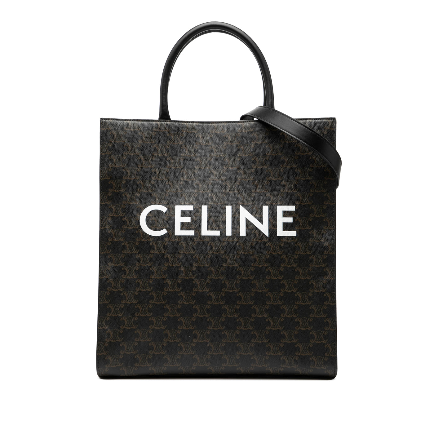 Medium Triomphe Coated Canvas Vertical Cabas Tote - Image 1