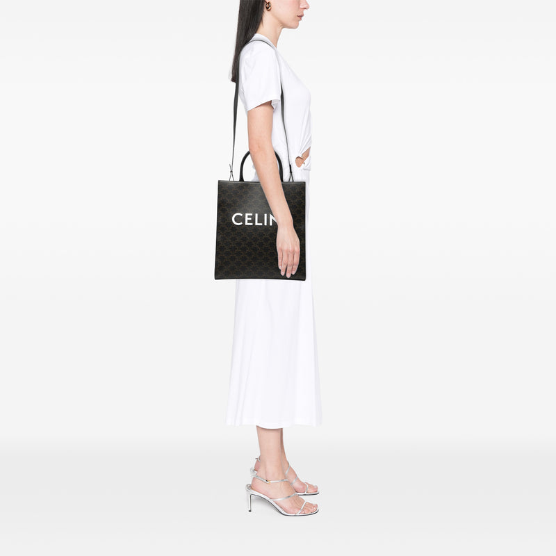 Medium Triomphe Coated Canvas Vertical Cabas Tote - Image 7
