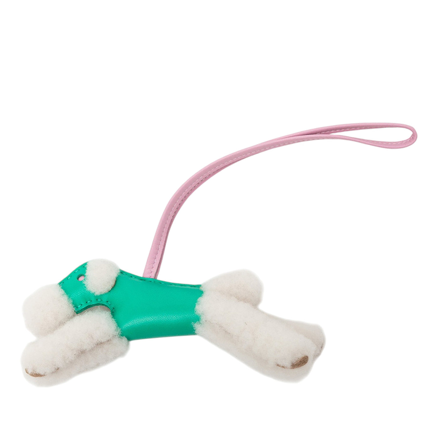 Milo Lambskin and Wool Budy Bag Charm - Image 1