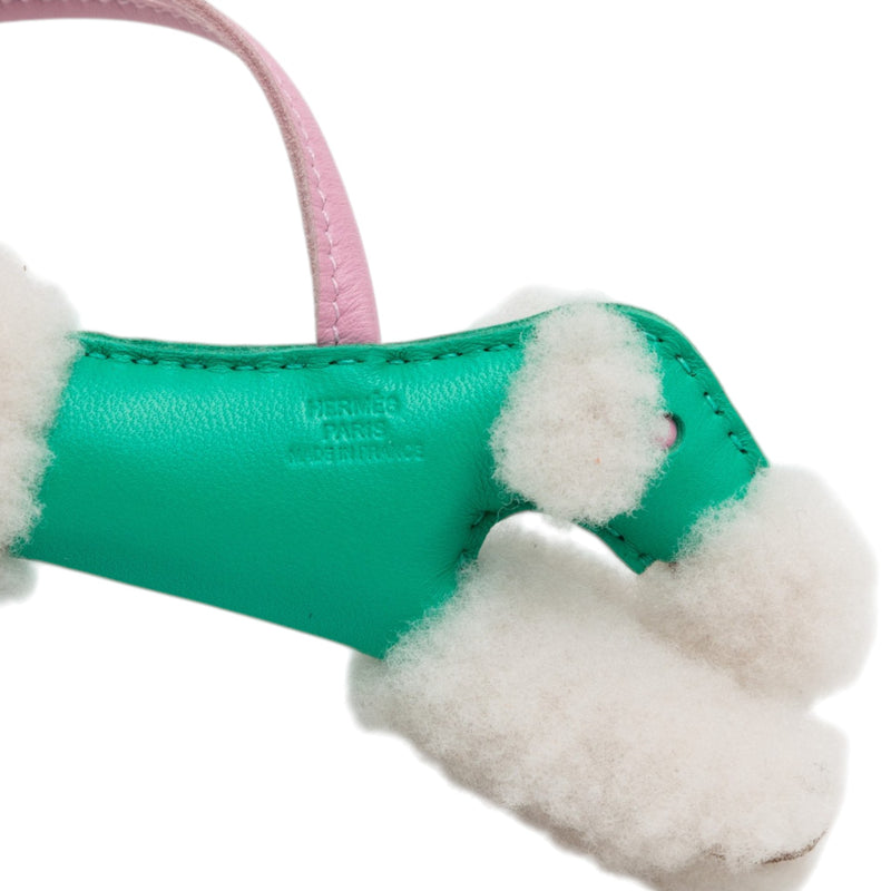 Milo Lambskin and Wool Budy Bag Charm - Image 3