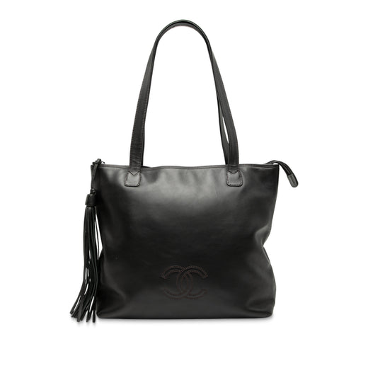 CC Lambskin Tassel Tote - Image 1