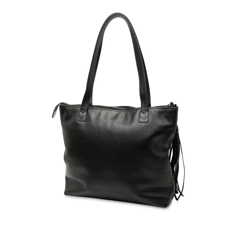 CC Lambskin Tassel Tote - Image 2