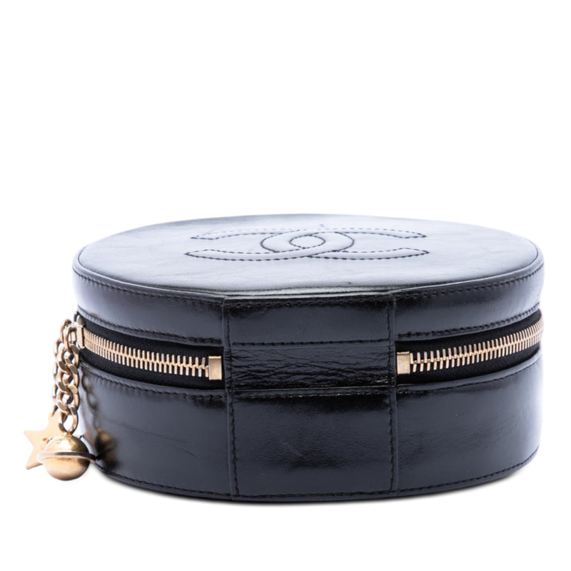Glazed Calfskin Round As Earth Evening Bag - Image 3