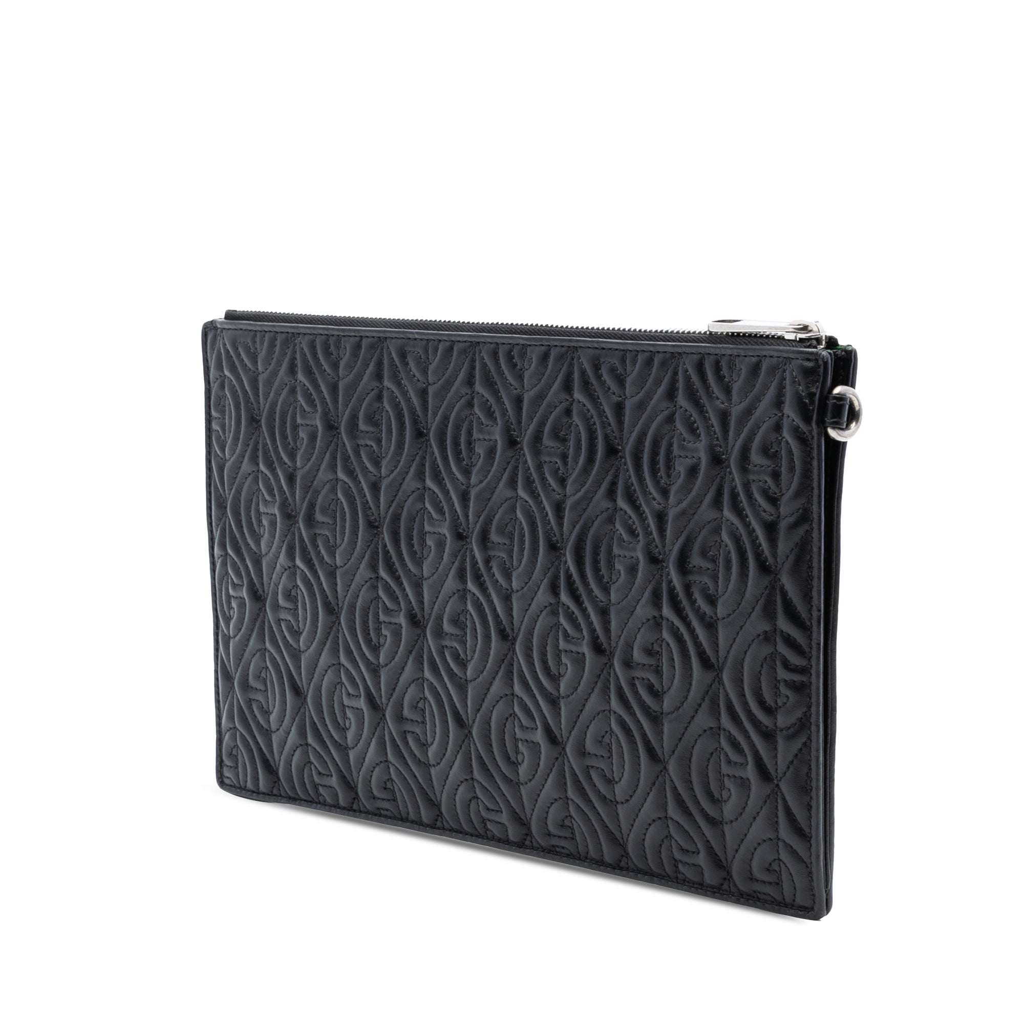 Quilted Leather G Rhombus Zip Clutch - Image 2