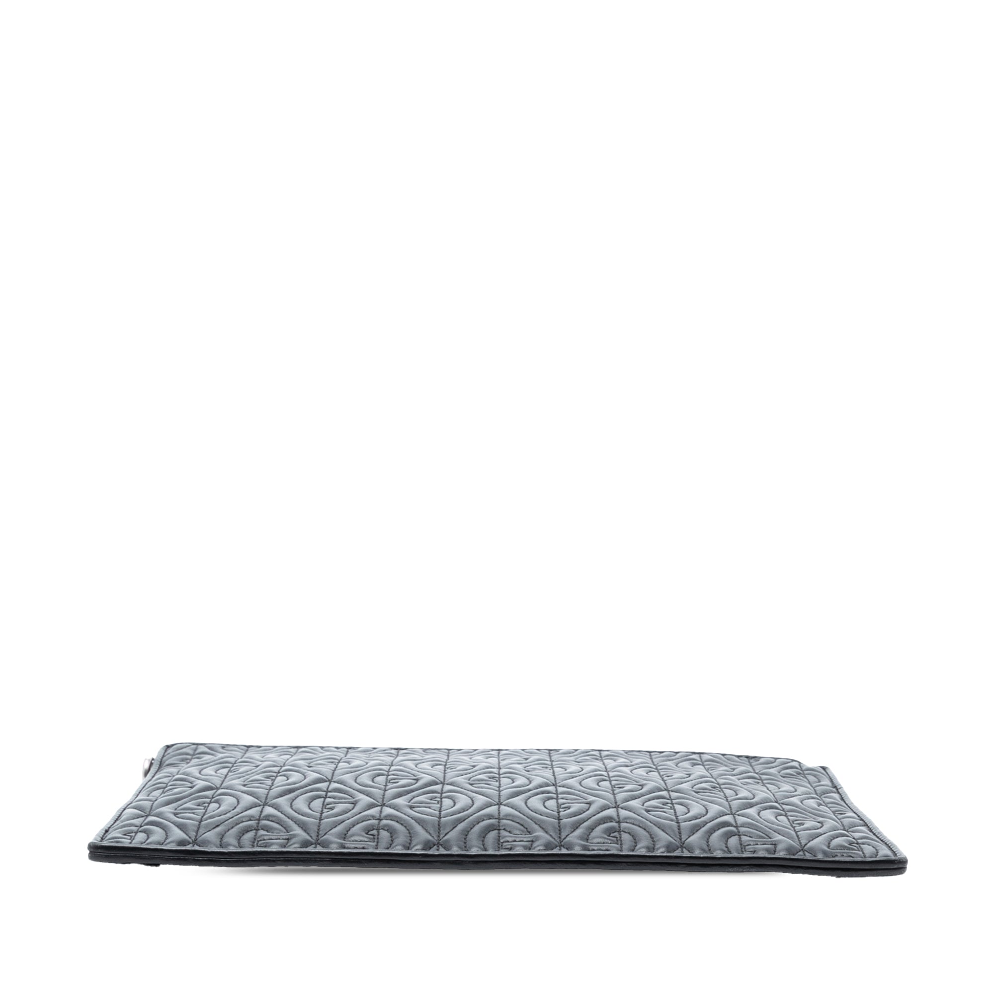 Quilted Leather G Rhombus Zip Clutch - Image 3