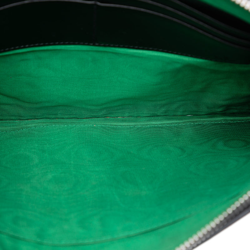 Quilted Leather G Rhombus Zip Clutch - Image 4