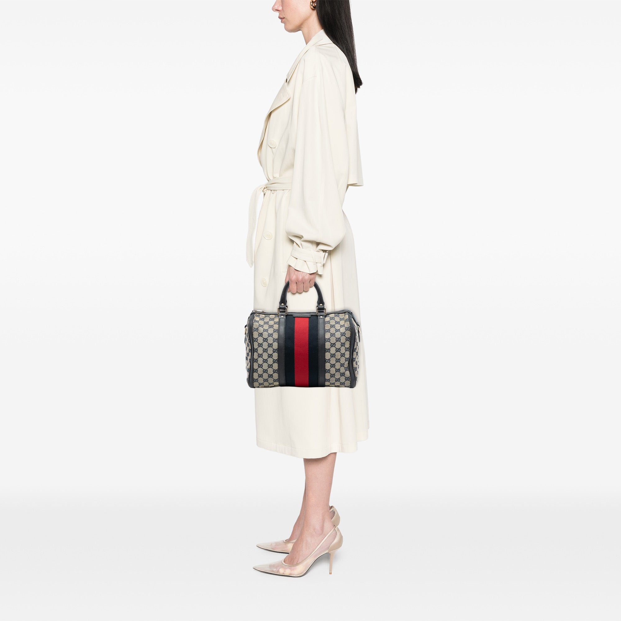 Medium GG Canvas Web Joy Boston Bag - Image 7