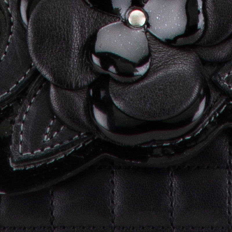 Choco Bar Calfskin Camellia No. 5 CC Shoulder Bag - Image 8