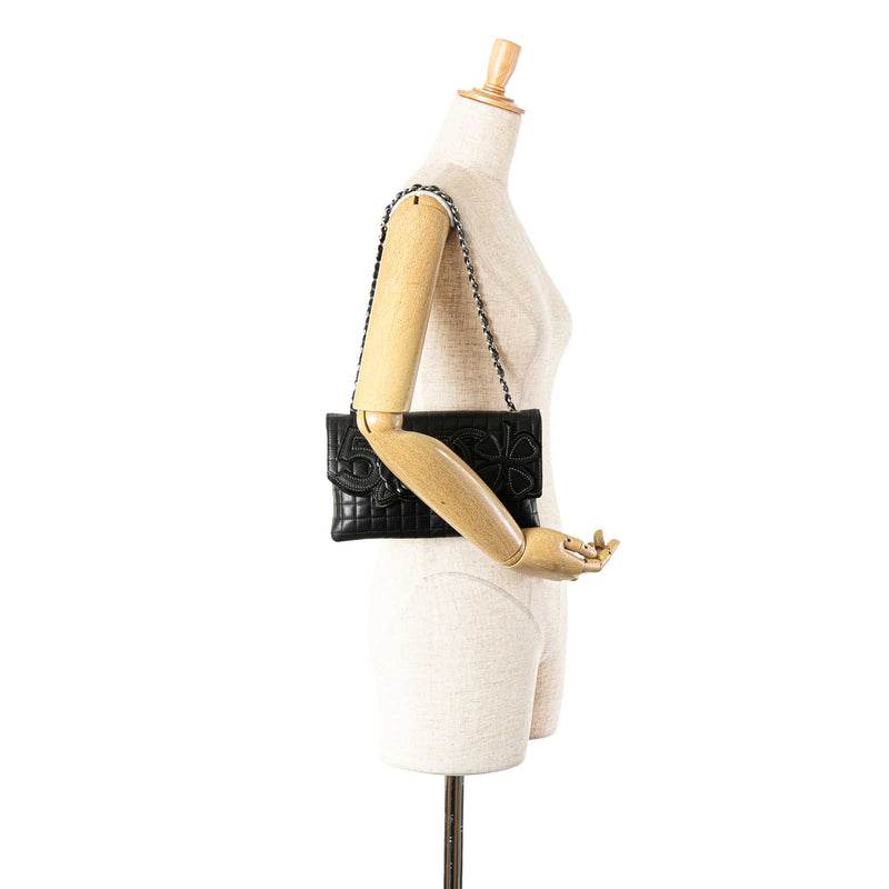Choco Bar Calfskin Camellia No. 5 CC Shoulder Bag - Image 9