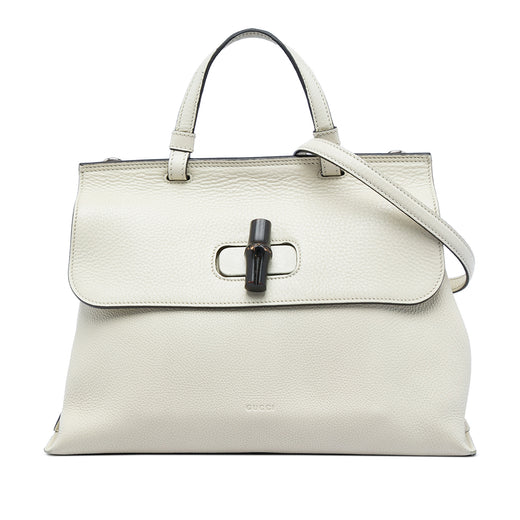 Medium Calfskin Bamboo Daily Satchel - Image 1