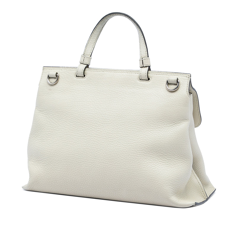 Medium Calfskin Bamboo Daily Satchel - Image 2