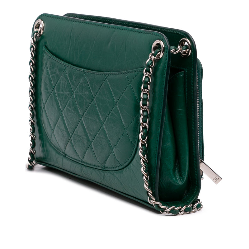 CC Quilted Crinkled Calfskin Front Pocket Crossbody - Image 2
