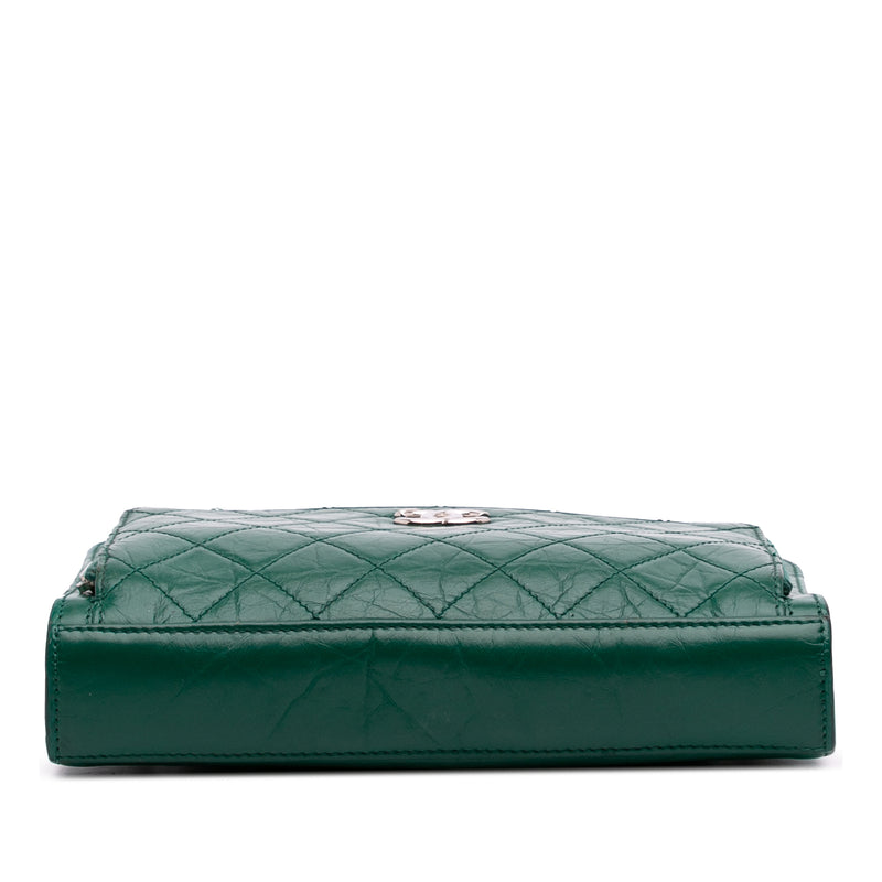 CC Quilted Crinkled Calfskin Front Pocket Crossbody - Image 3