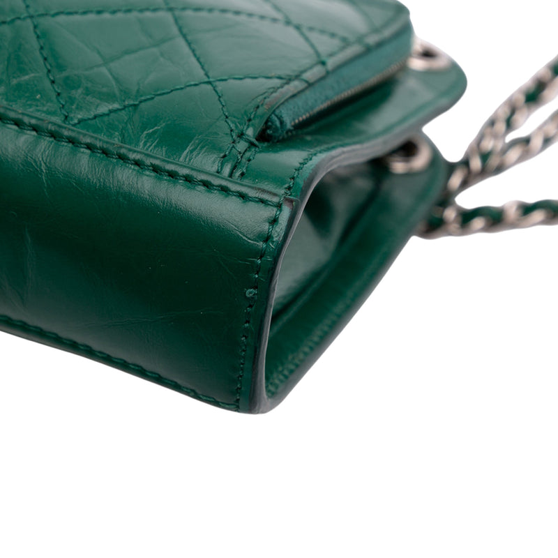 CC Quilted Crinkled Calfskin Front Pocket Crossbody - Image 8