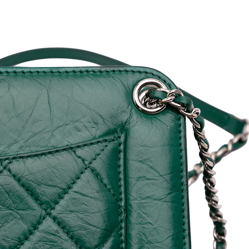 CC Quilted Crinkled Calfskin Front Pocket Crossbody - Image 9