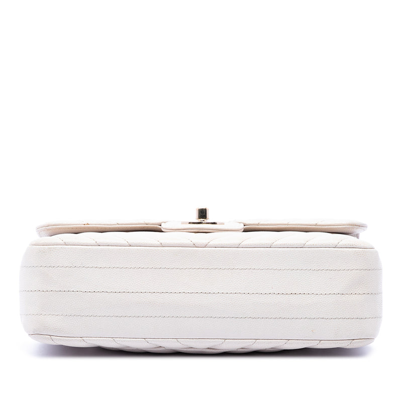 Small Classic Chevron Caviar Double Flap - Image 3