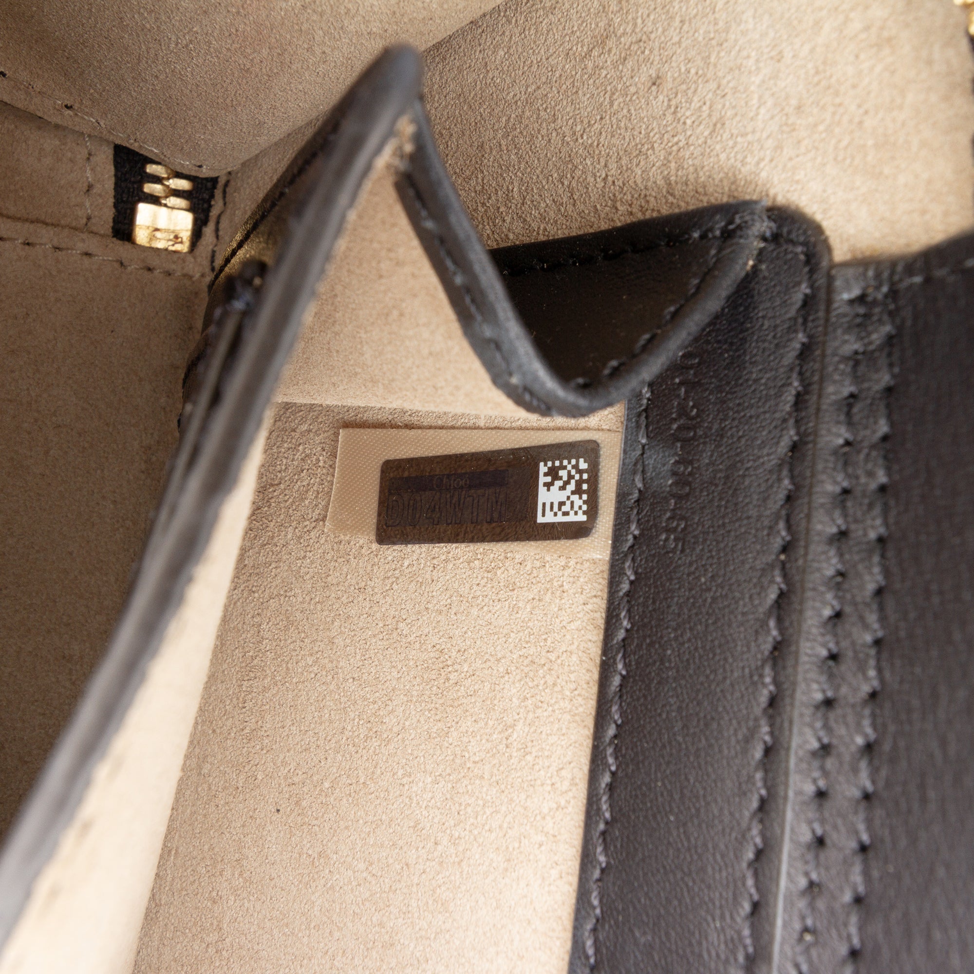 Mini Croc Embossed Leather C Vanity Bag - Image 7