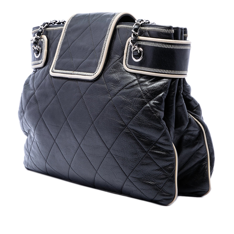 Quilted Aged Calfskin Mademoiselle Turnlock North South Tote - Image 2