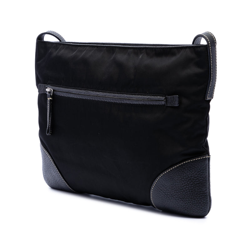 Vitello Daino Trimmed Tessuto Zip Top Crossbody - Image 2