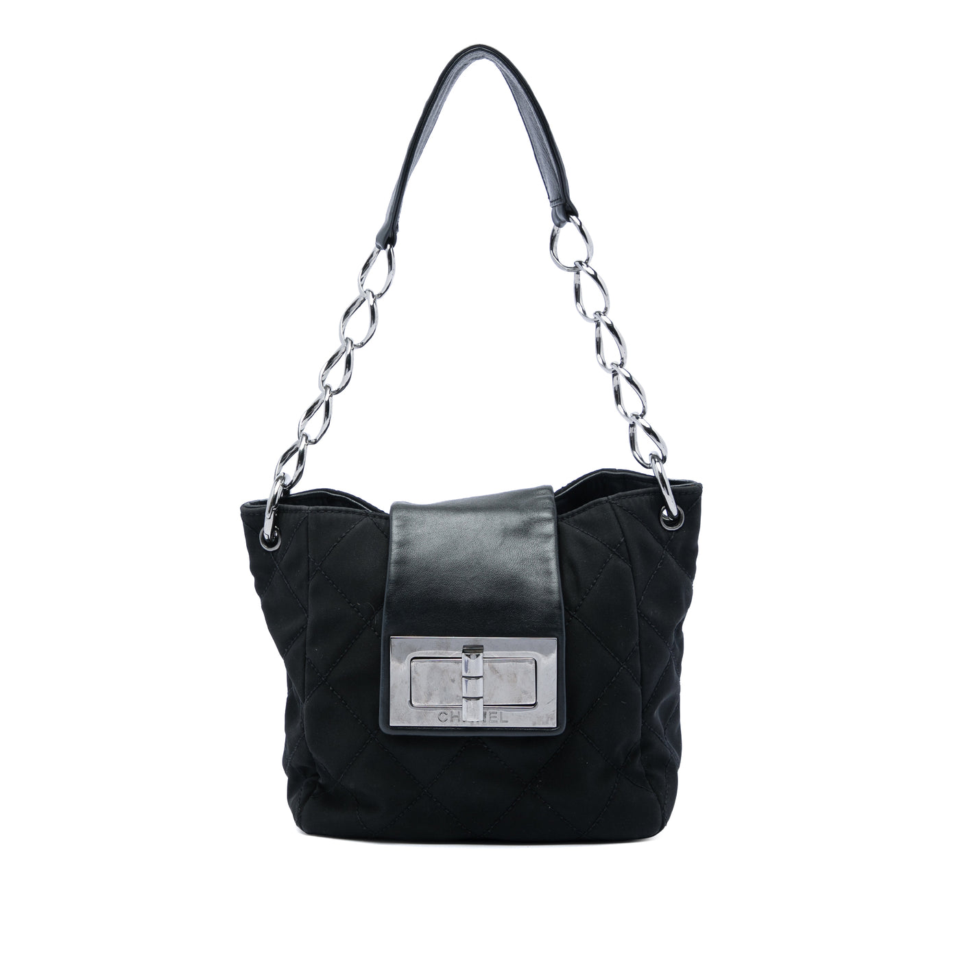 Quilted Nylon Giant Mademoiselle Turnlock Shoulder Bag - Image 1