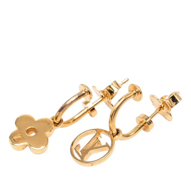 Gold Plated Blooming Push Back Earrings - Image 2