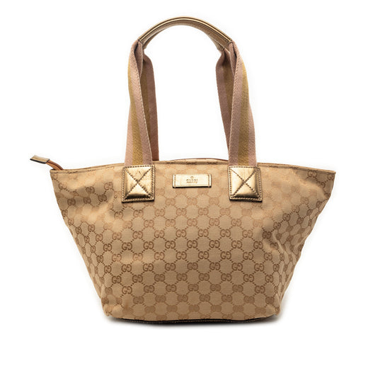 GG Canvas Web Tote - Image 1