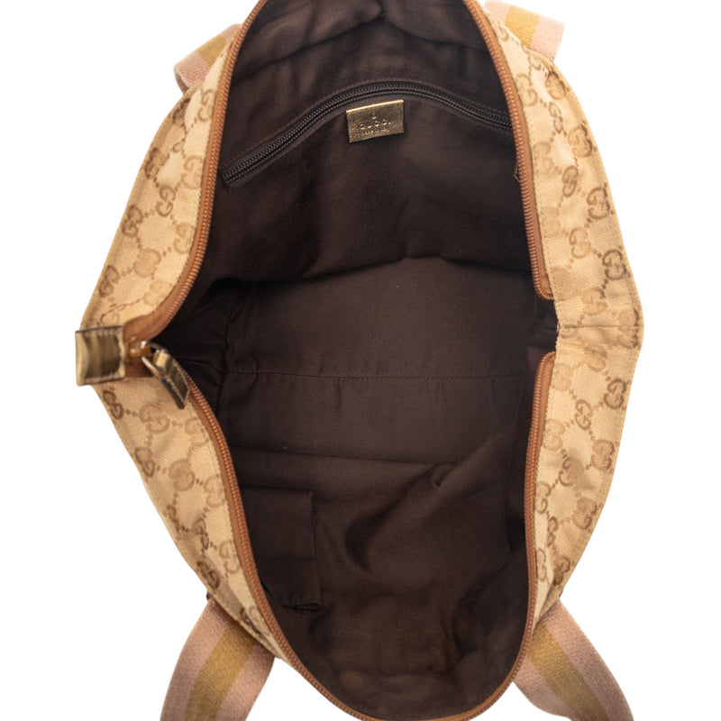 GG Canvas Web Tote - Image 4