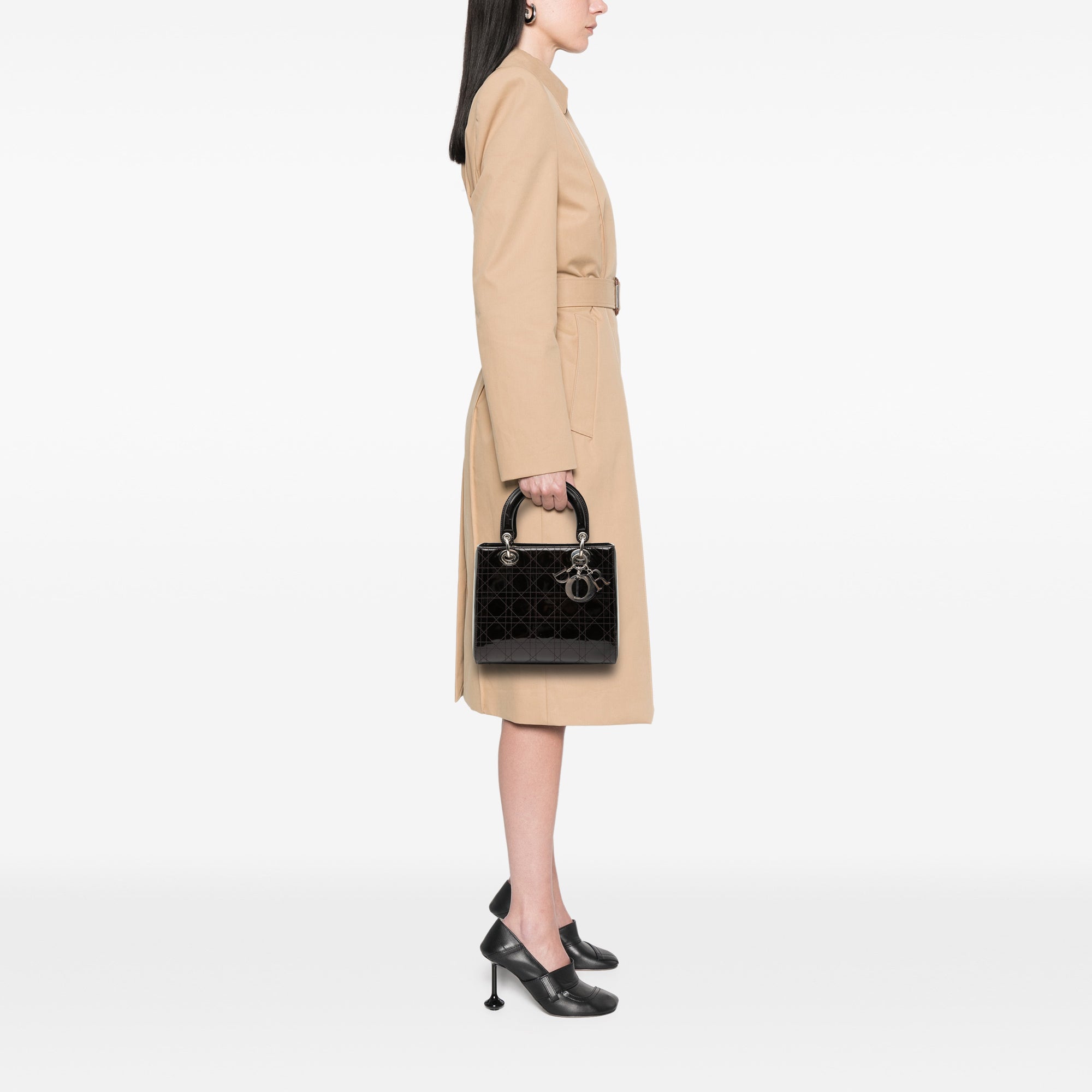Medium Patent Cannage Stitched Lady Dior - Image 8