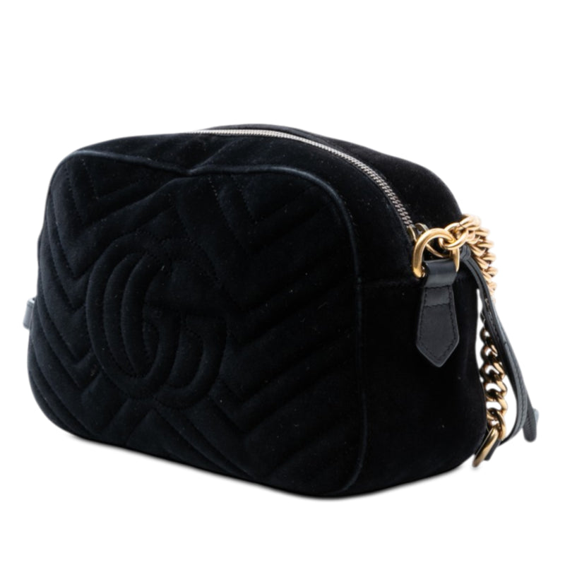 Small GG Marmont Matelasse Velvet Crossbody - Image 2