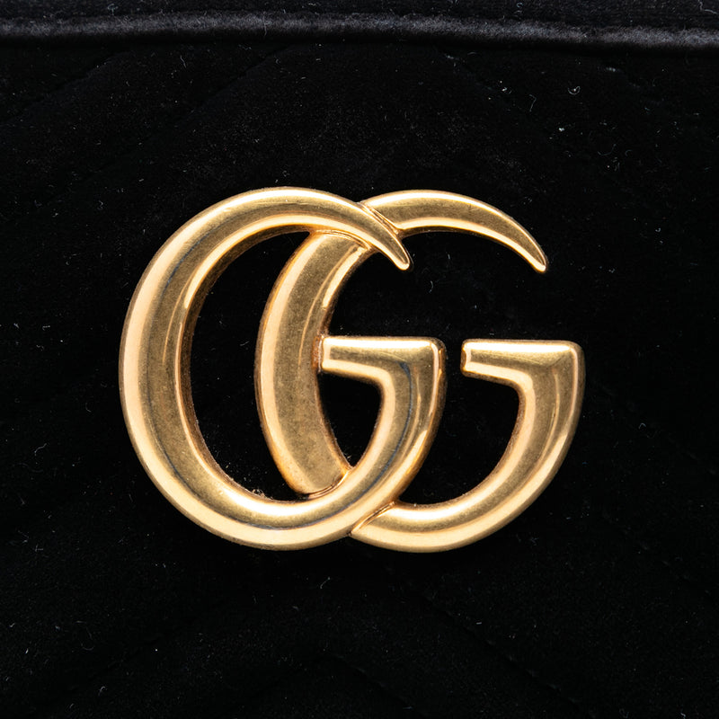 Small GG Marmont Matelasse Velvet Crossbody - Image 6