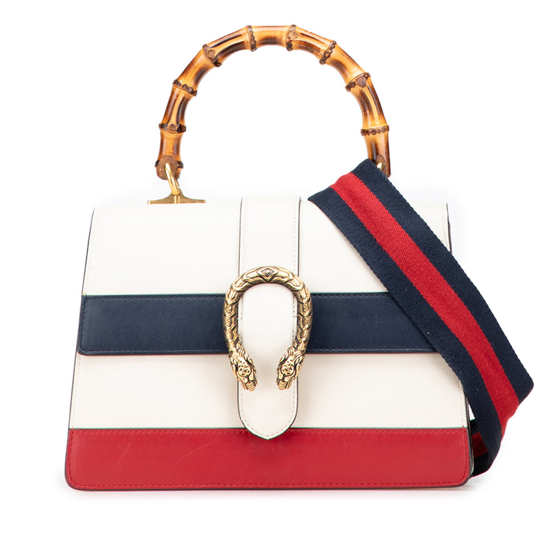 Medium Leather Bamboo Dionysus Web Satchel - Image 2