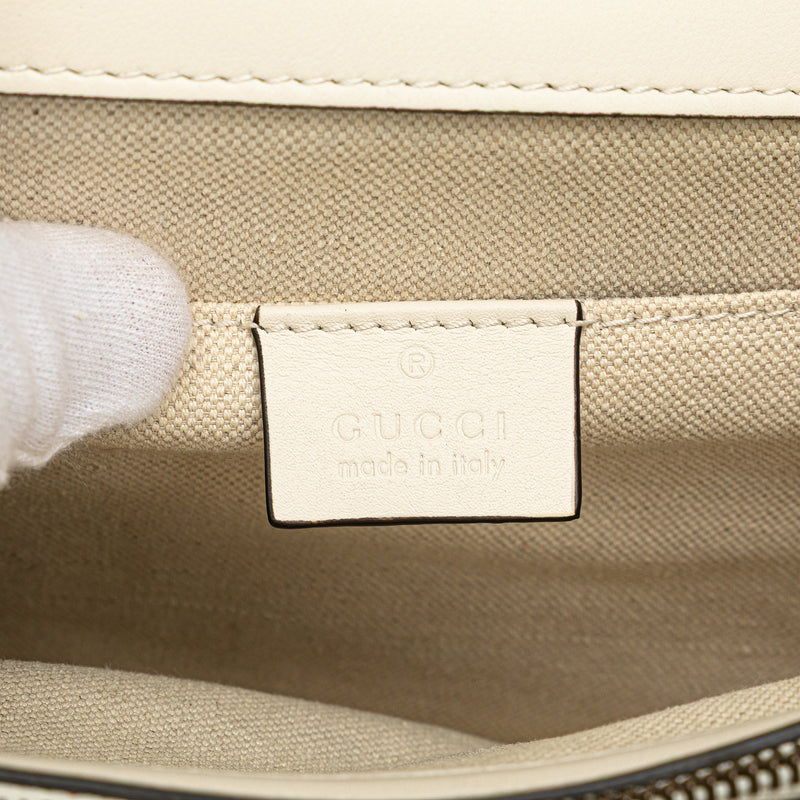 Medium Leather Bamboo Dionysus Web Satchel - Image 4