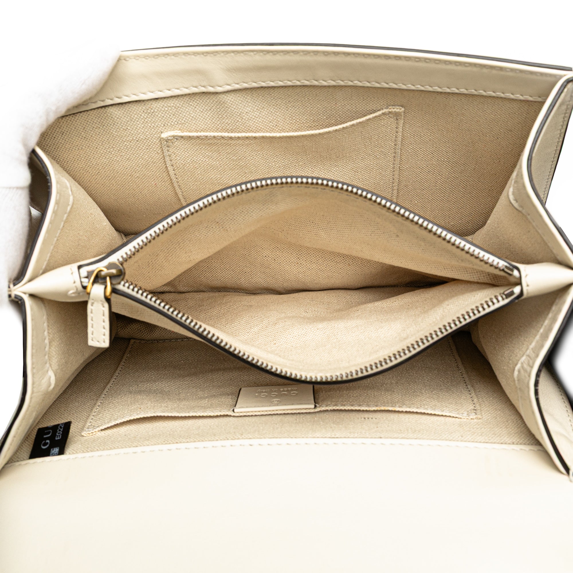Medium Leather Bamboo Dionysus Web Satchel - Image 5
