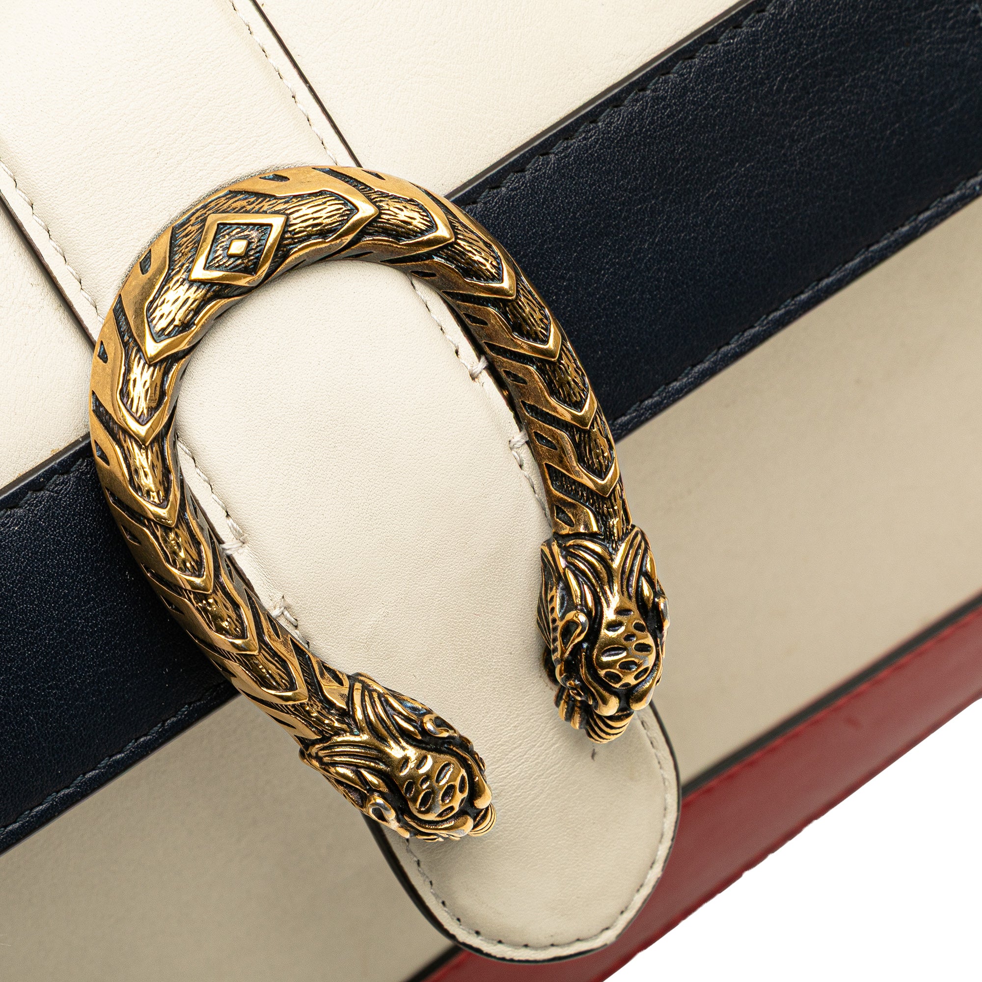 Medium Leather Bamboo Dionysus Web Satchel - Image 7