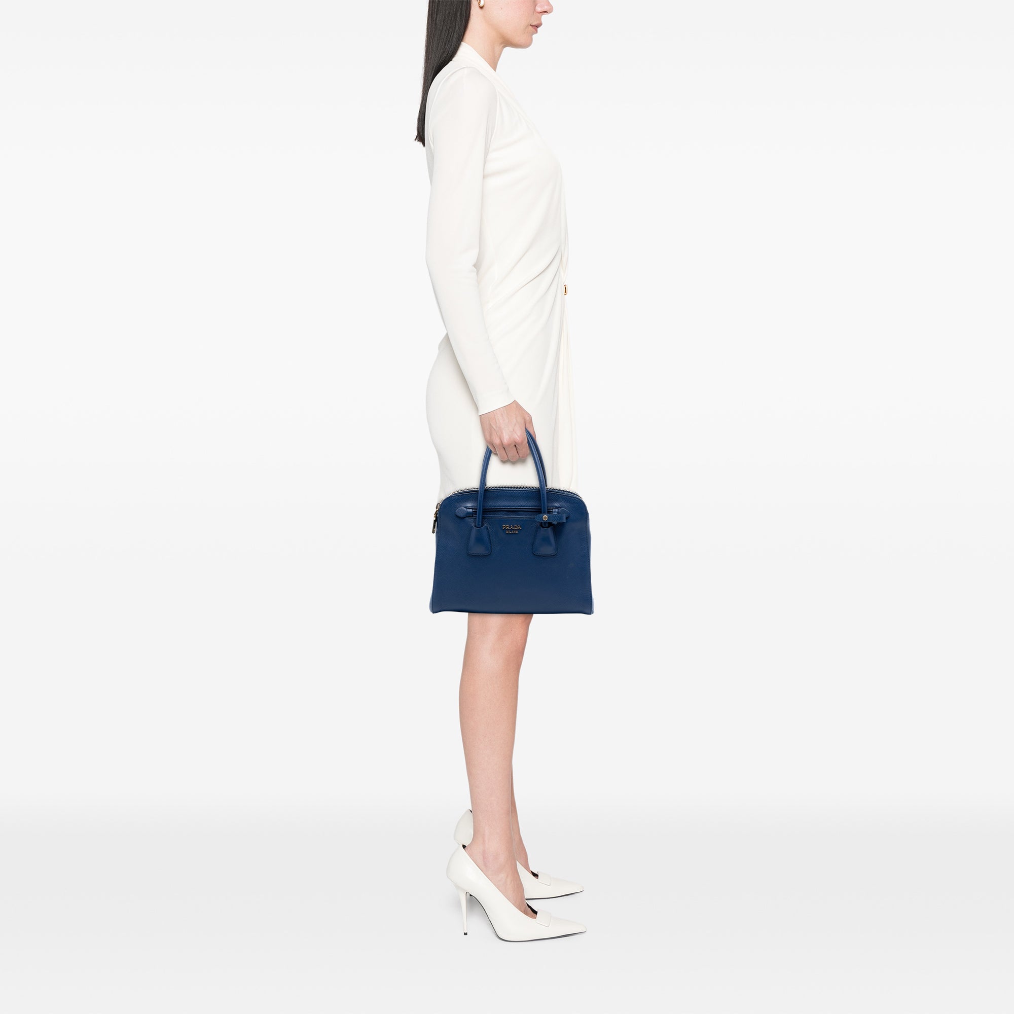 Saffiano Cuir Double Zip Top Handle Bag - Image 6