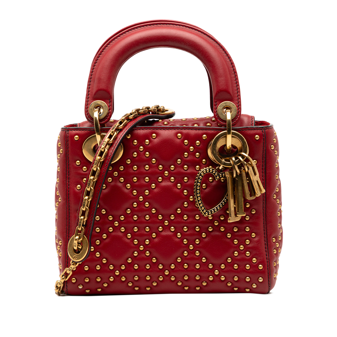 Mini Lambskin Cannage Studded Supple Lady Dior - Image 1