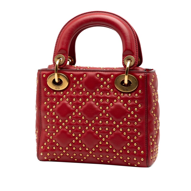 Mini Lambskin Cannage Studded Supple Lady Dior - Image 2