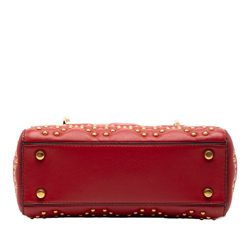Mini Lambskin Cannage Studded Supple Lady Dior - Image 3