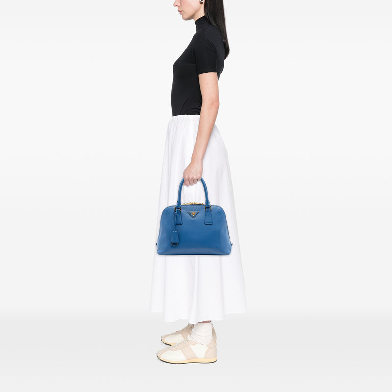 Medium Saffiano Lux Promenade Satchel - Image 6