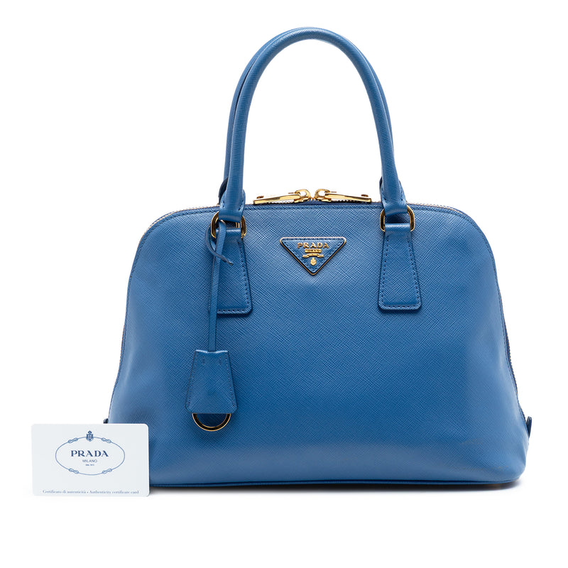 Medium Saffiano Lux Promenade Satchel - Image 7