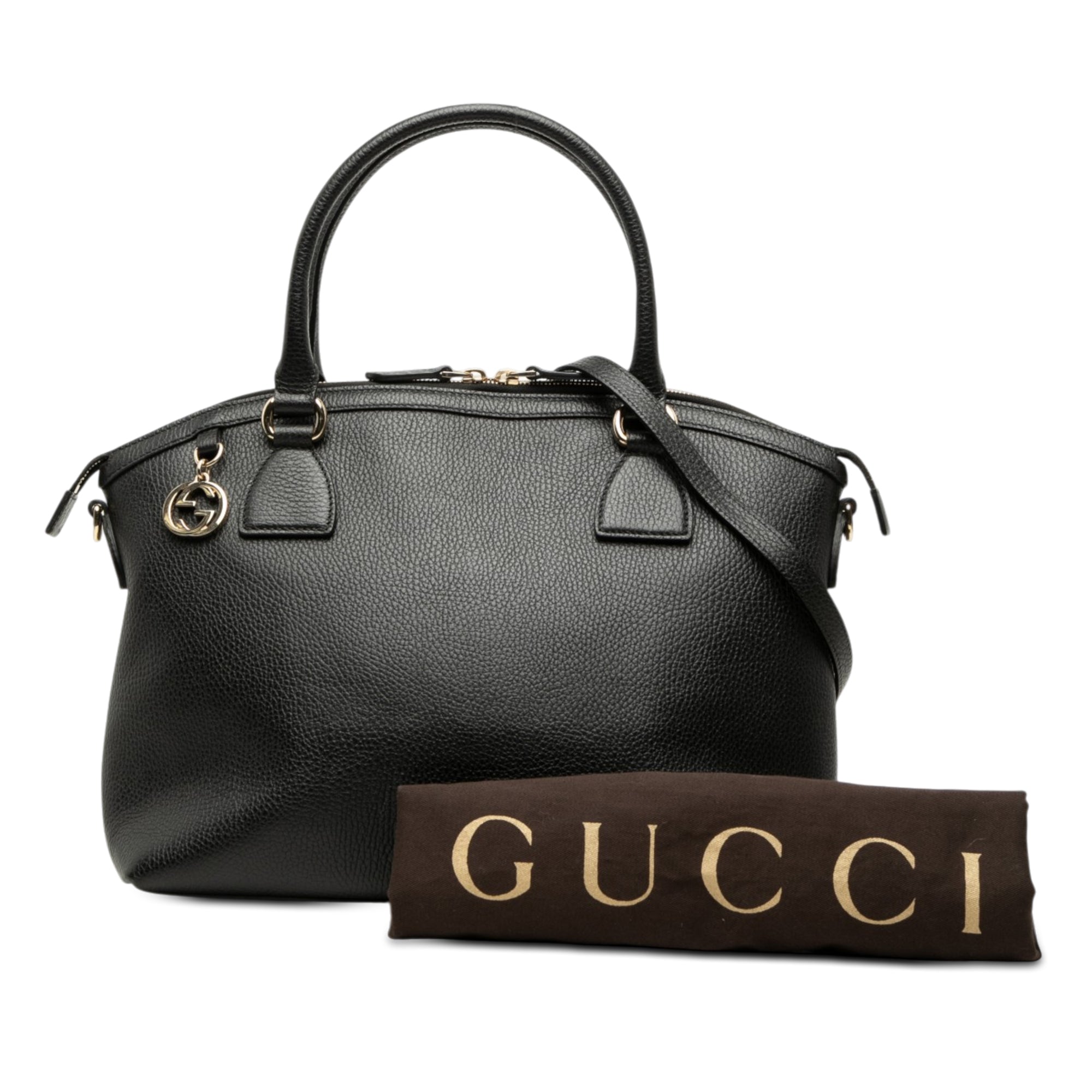 Medium Calfskin GG Charm Dome Satchel - Image 9